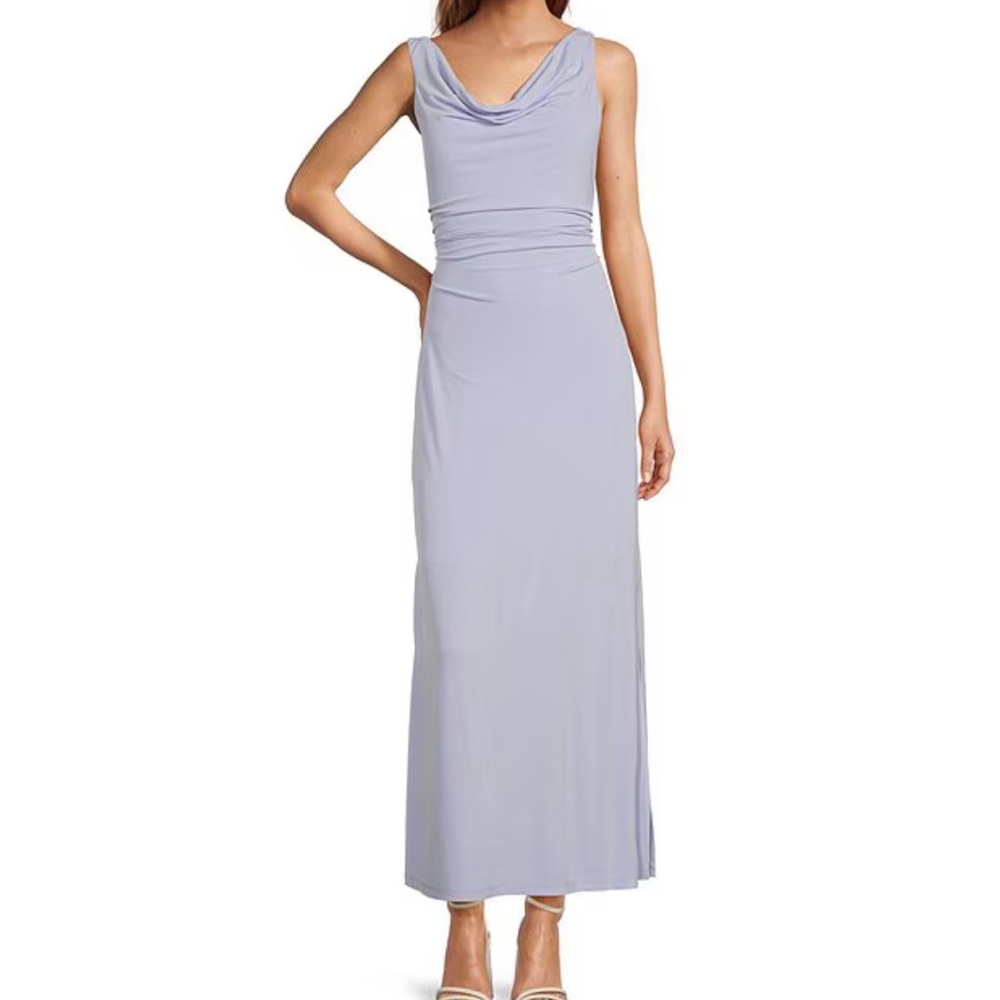 Kensie baby blue cowl neck maxi dress